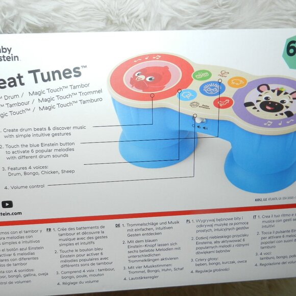 Baby Einstein Upbeat Tunes Magic Touch Wooden Drum Musical Toy🆕Ships Fast💨⚡🚚 - Picture 10 of 14